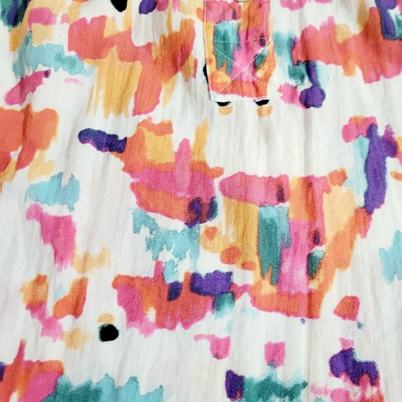 John Mark Women's Colorful Abstract Tunic Blouse 3/4 Sleeve Size Medium - Picture 6 of 13